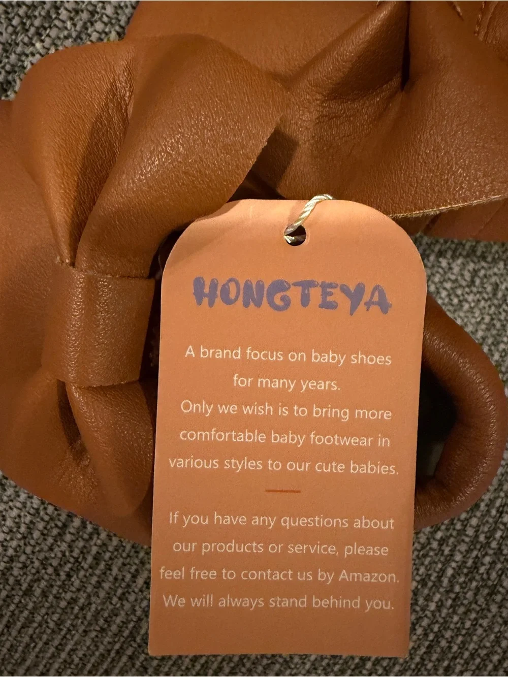 TWIN Set - Toddler Bow Moccasins in Cognac Brown